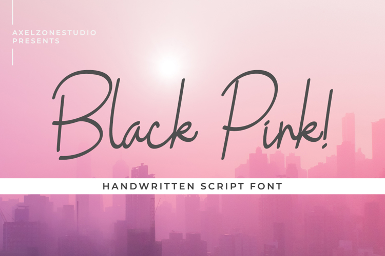 Black Pink Cursive Font