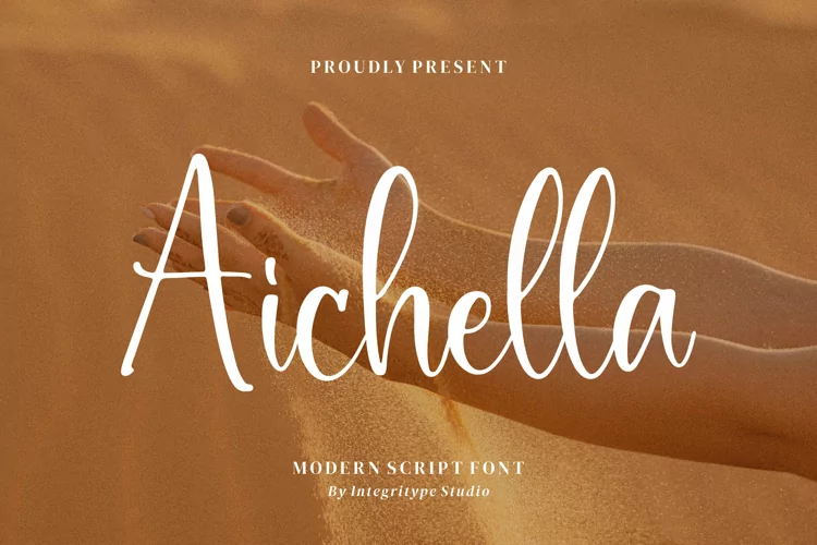 Aichella - Modern Script Font 