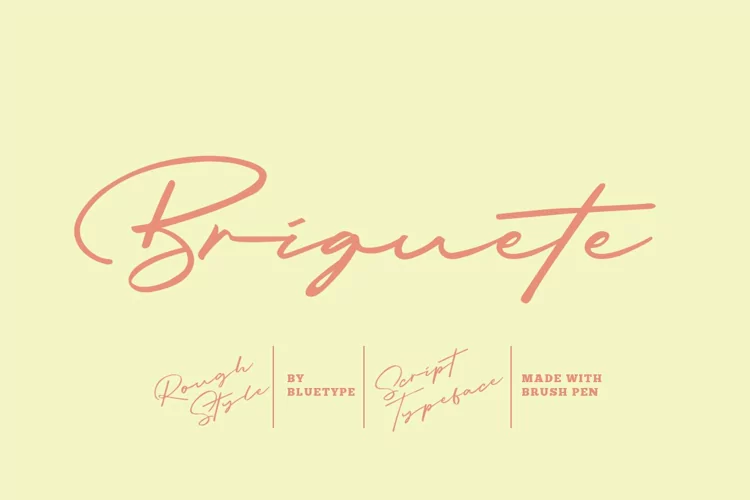 Briquete - Natural Brush Font