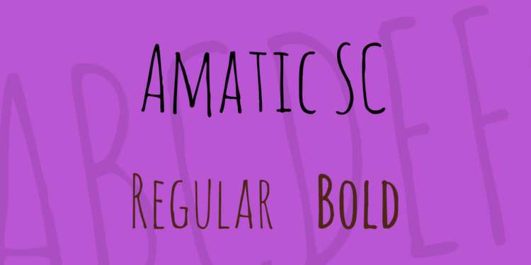 Amatic SC Font Bold